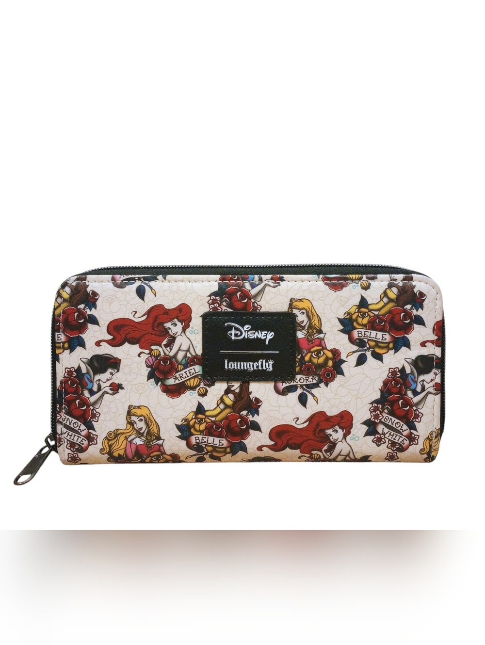 Loungefly Disney Princess Tattoo All-Over Print Zip-Around Wallet